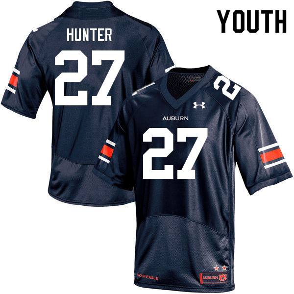 Youth #27 Jarquez Hunter Auburn Tigers College Football Jerseys Sale-Navy